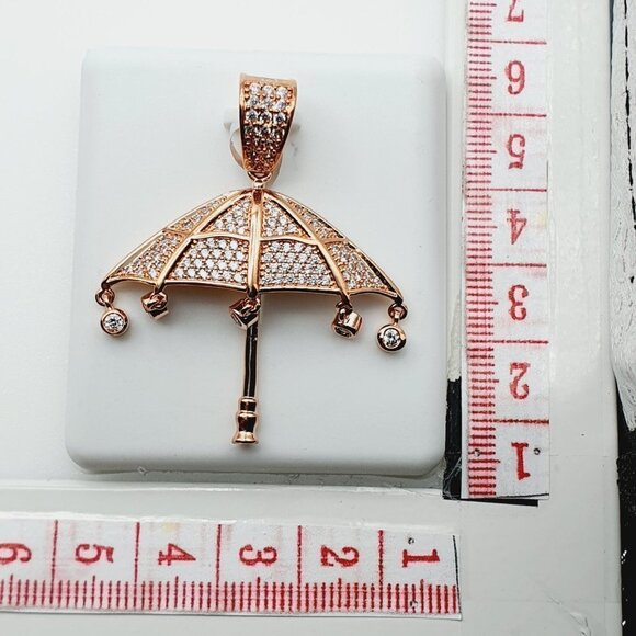 "14K Gold Plated Cubic Zircon Pendant, INUS1BR078 - Picture 10 of 10